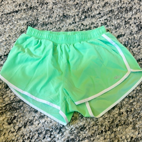 ALO Yoga Mint Green Athletic Shorts - Picture 1 of 4